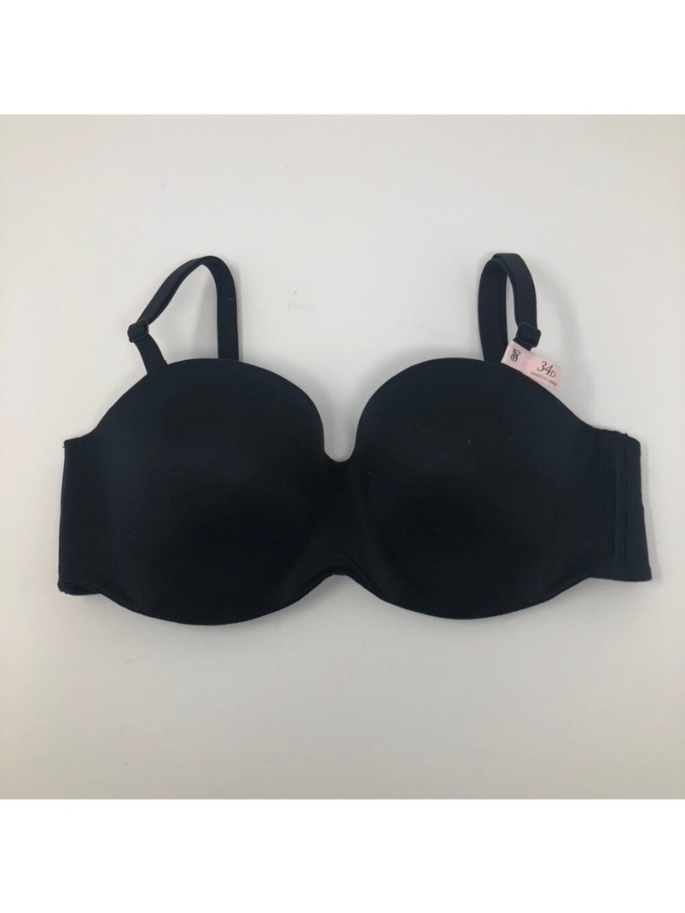 NWT Victorias Secret Body By Victoria Multi-Way Strapless Bra Size 34D Black